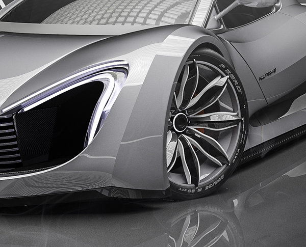 Sports car，Render，high-precision，