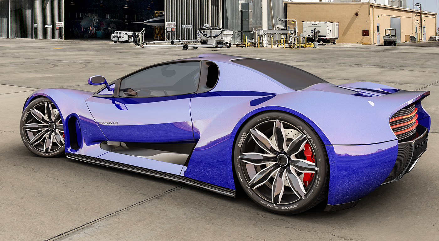 Sports car，Render，high-precision，