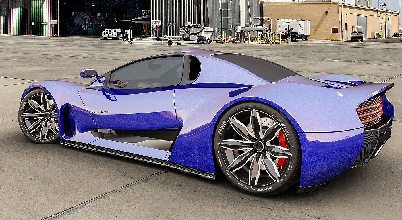 Sports car，Render，high-precision，