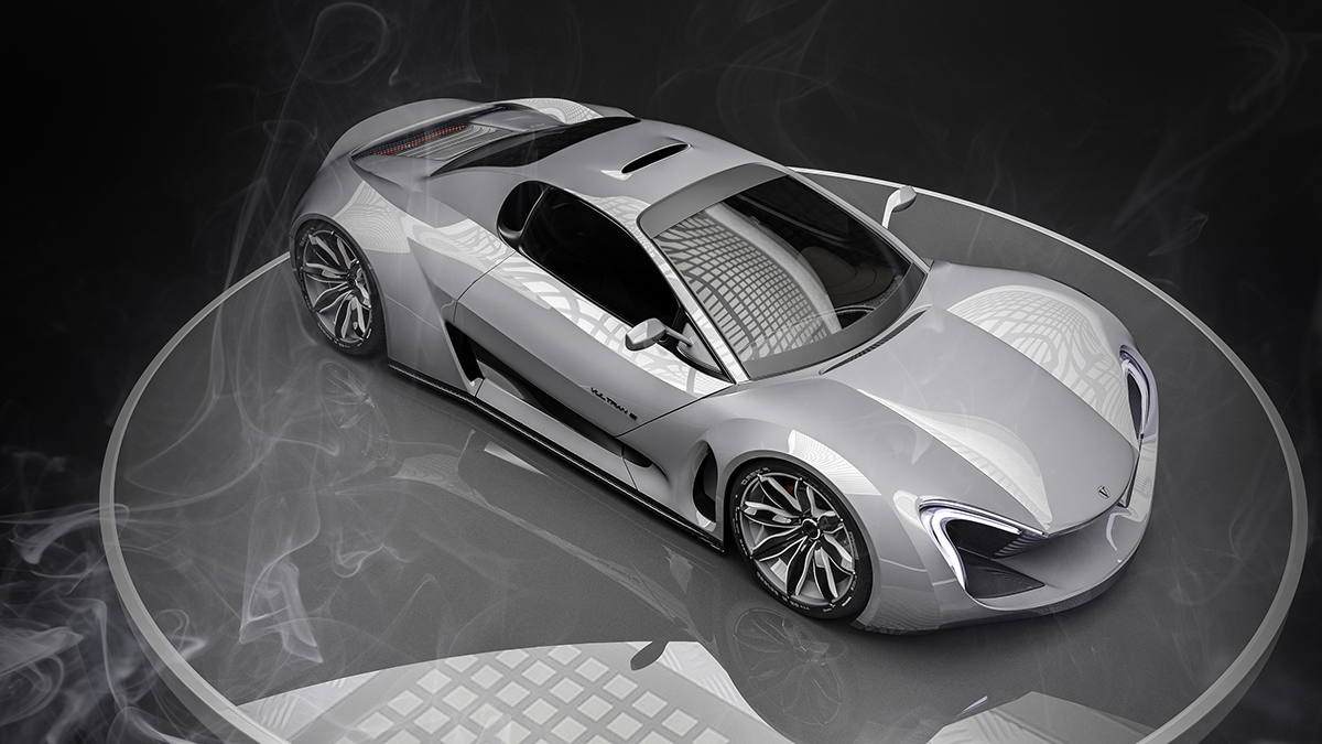 Sports car，Render，high-precision，