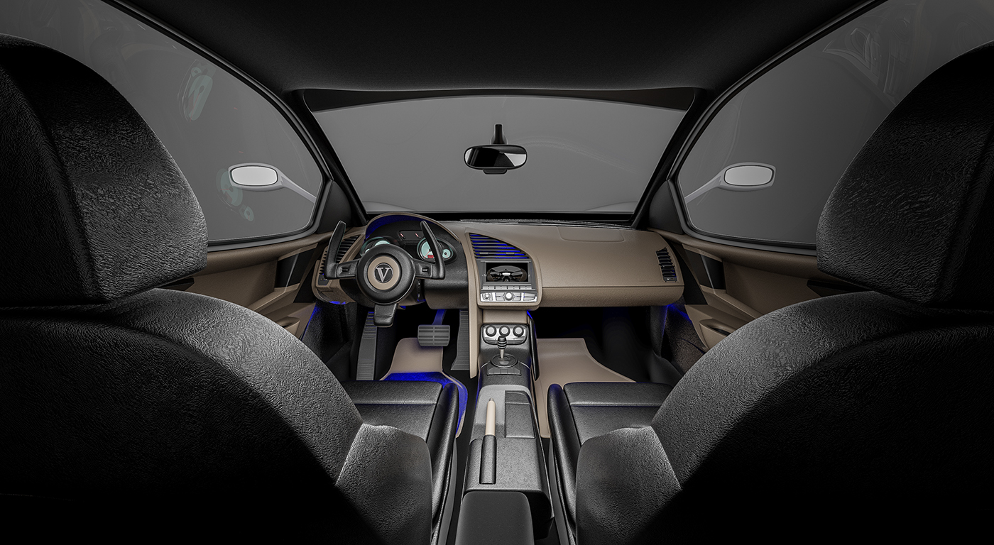 Sports car，Render，high-precision，