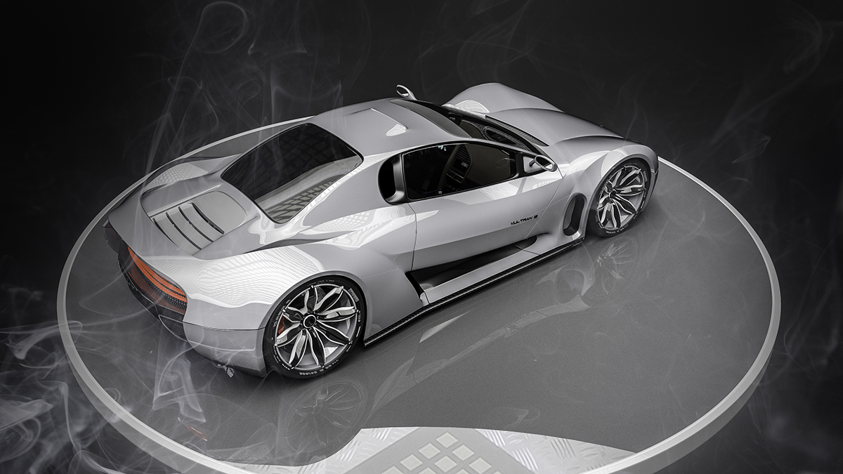 Sports car，Render，high-precision，