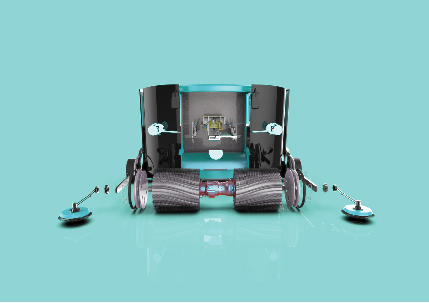 Sweeper, intelligent, concept car.，