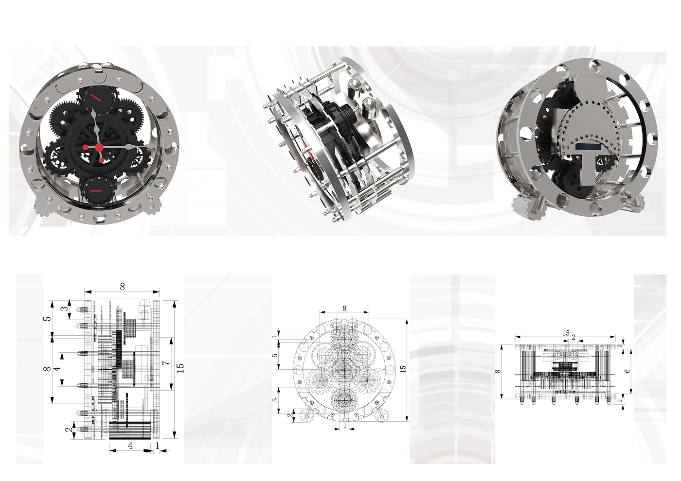 This alarm clock is inspired by industrial style，