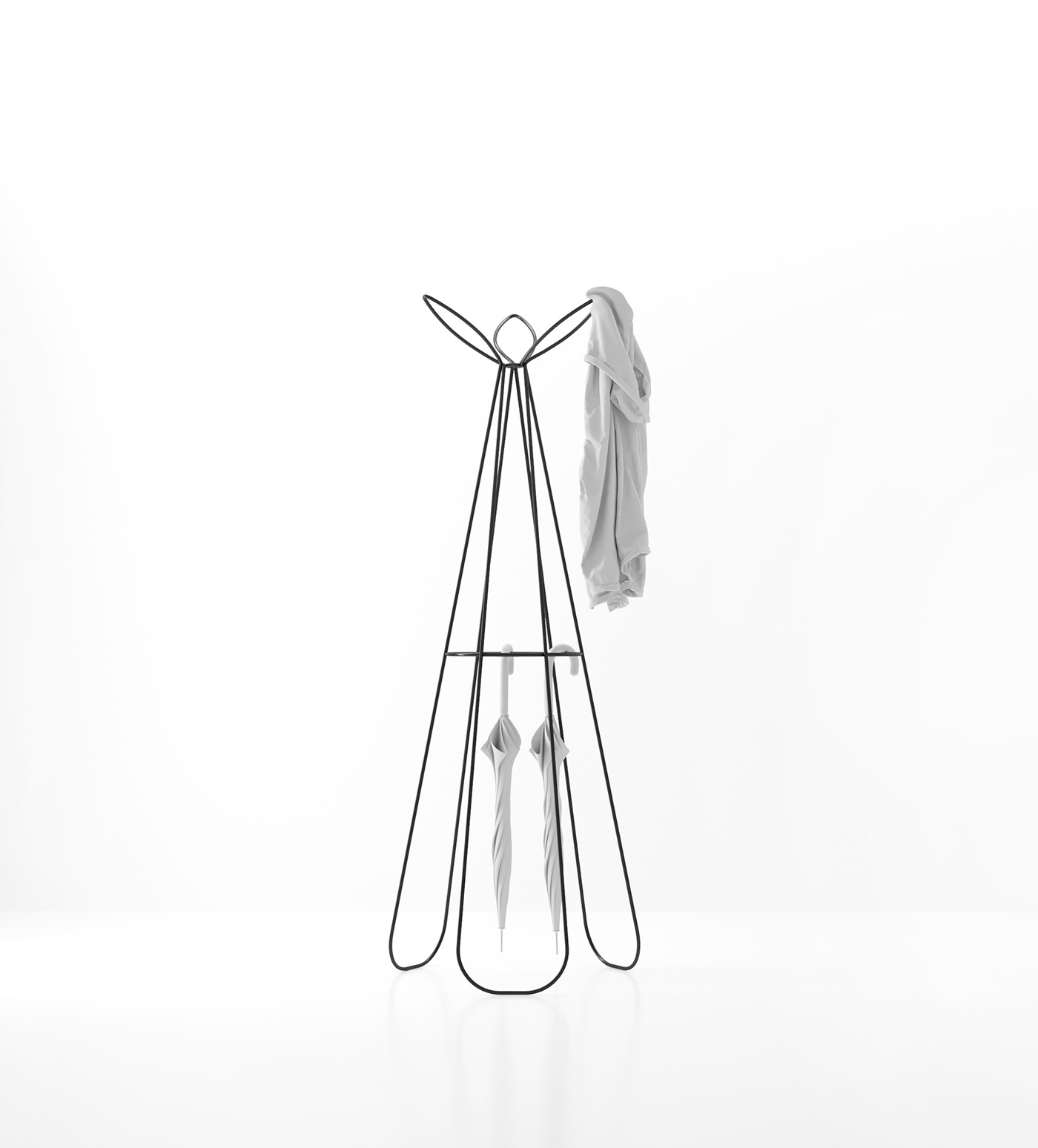 coat hanger，Hollowed out，rose，Simplicity，steel wire，