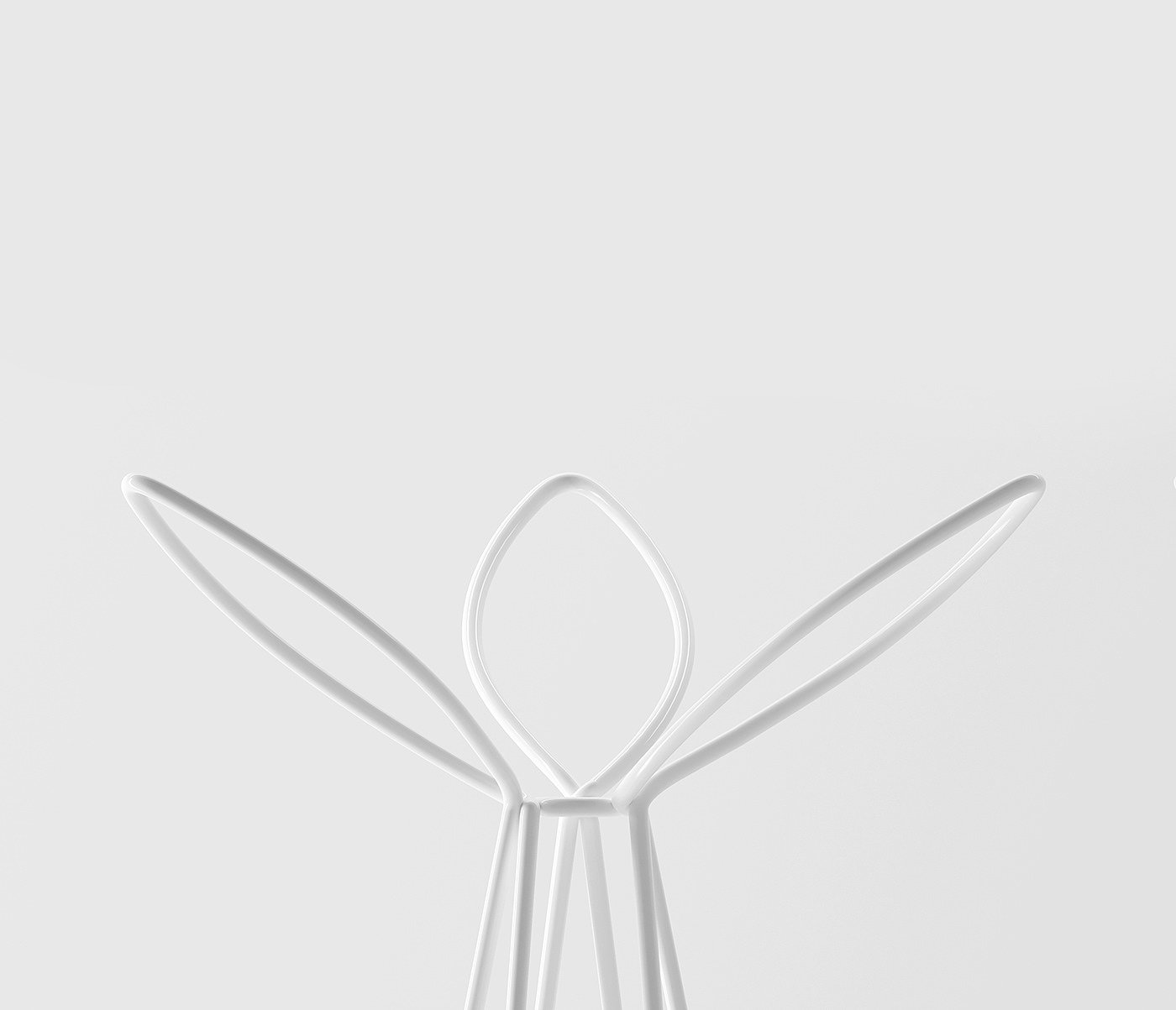 coat hanger，Hollowed out，rose，Simplicity，steel wire，