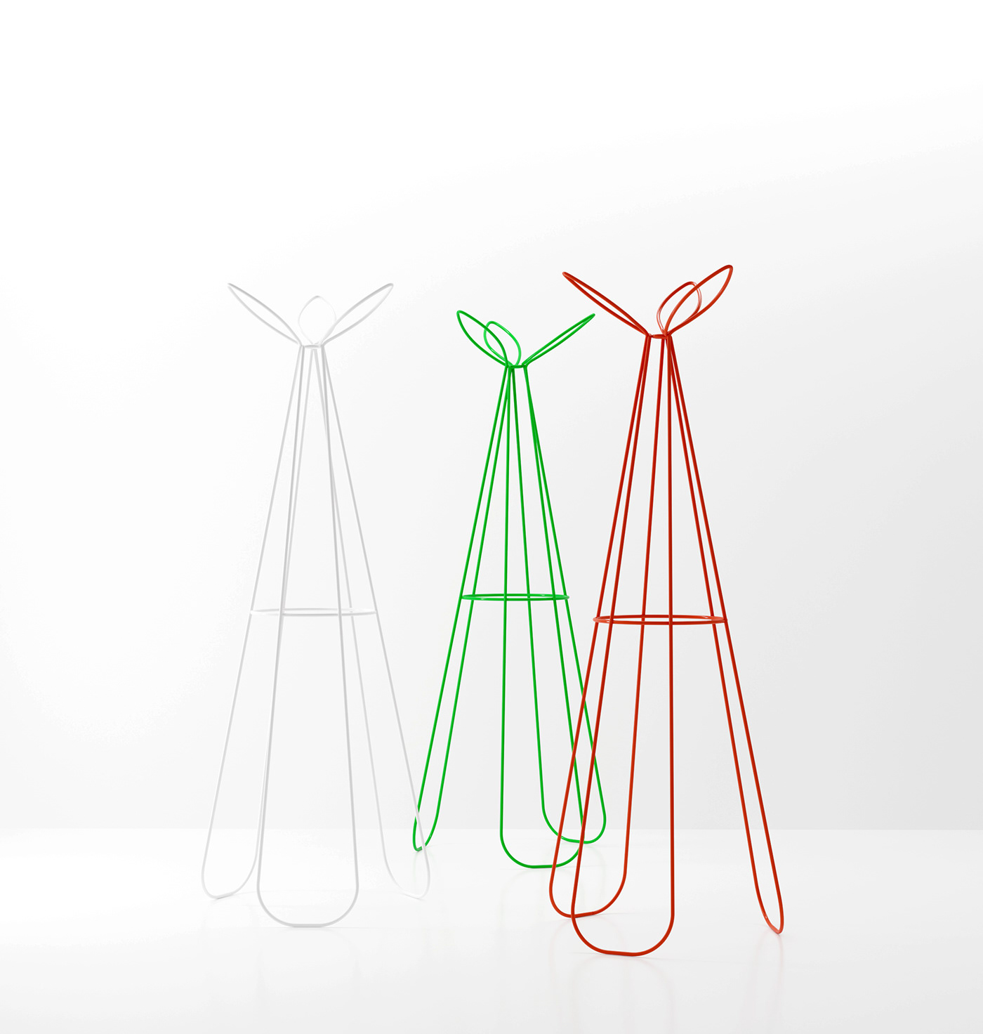 coat hanger，Hollowed out，rose，Simplicity，steel wire，