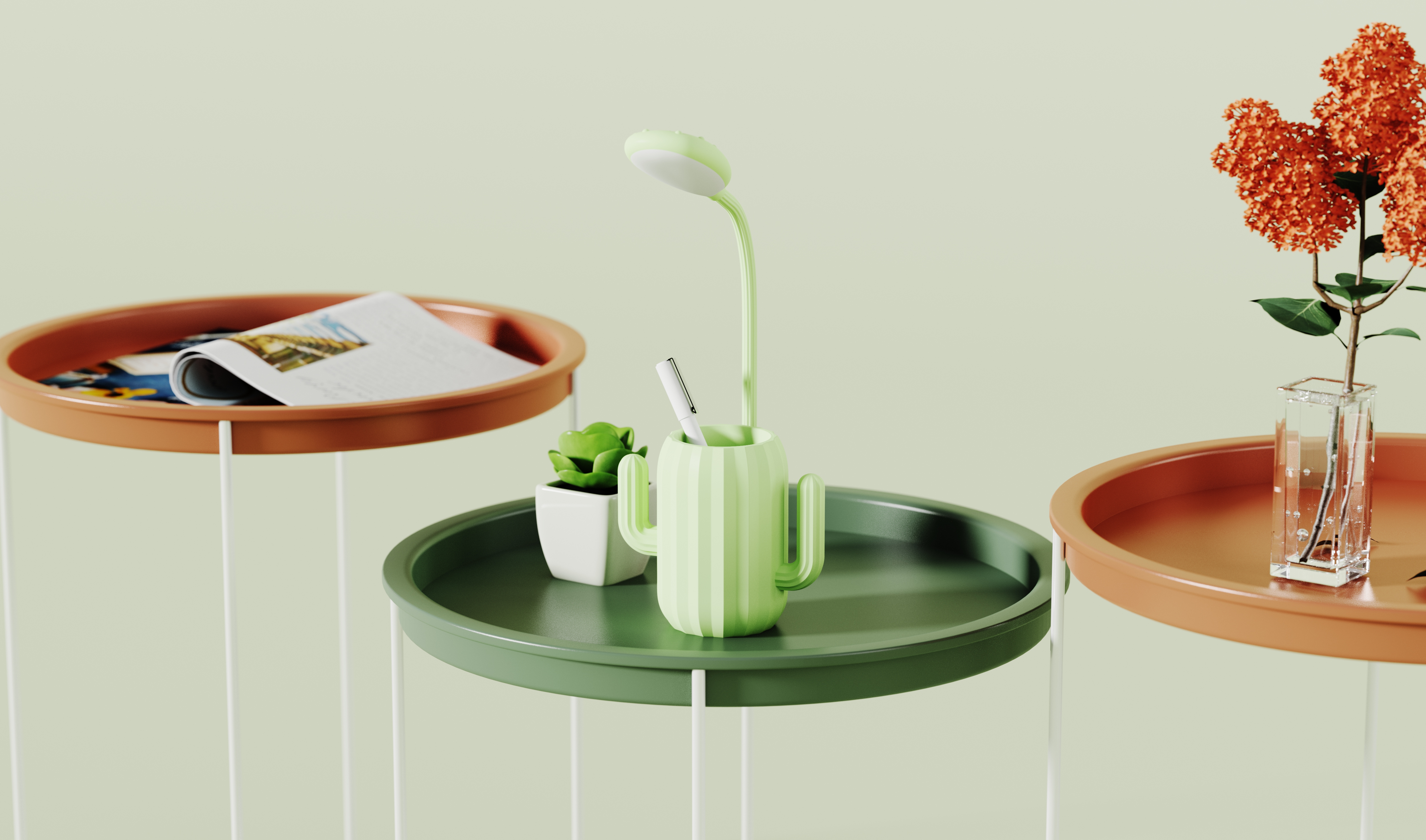 lamps and lanterns，fresh，Office desk lamp，Multifunctional desk lamp，