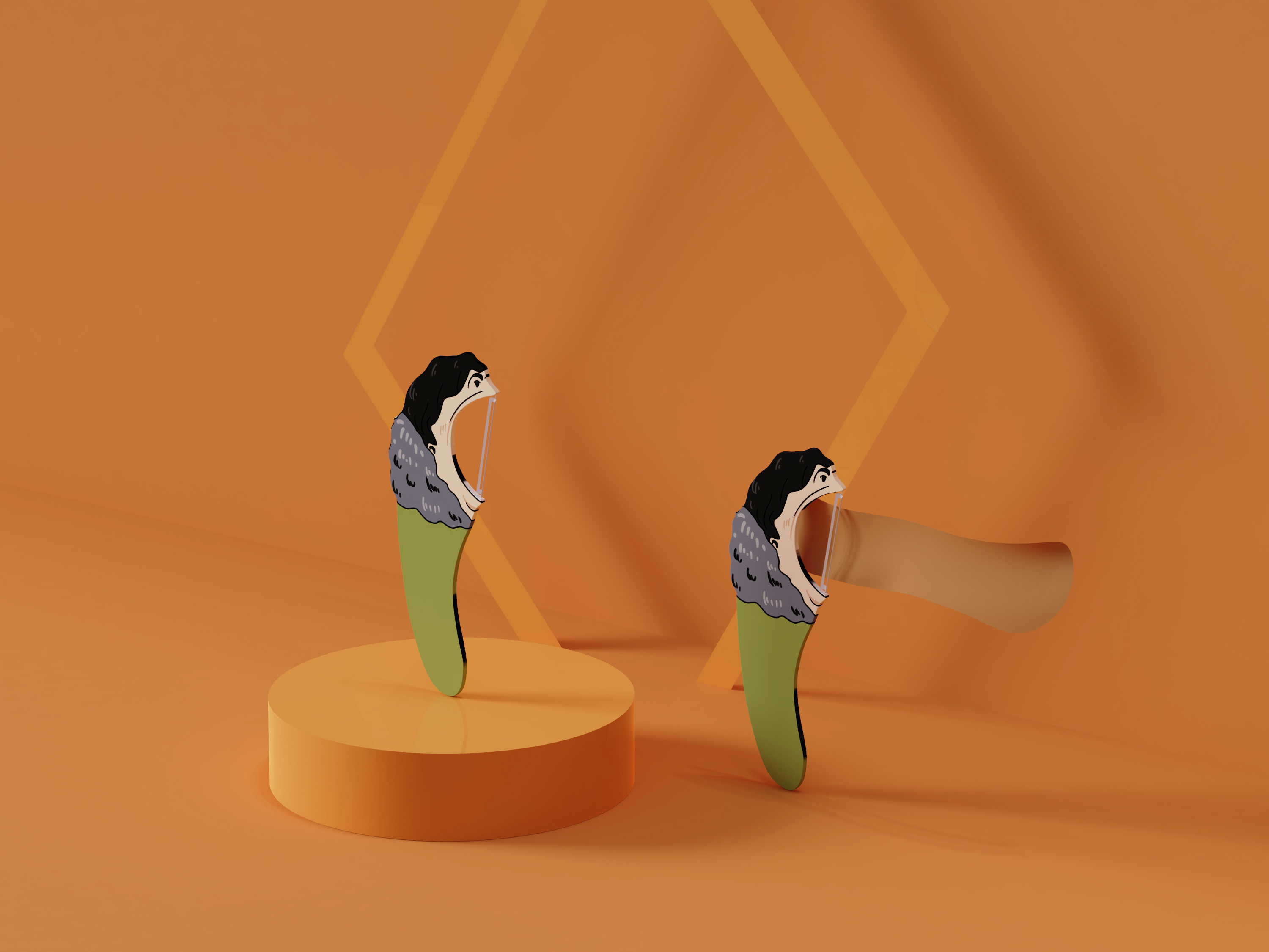 Household daily use，Commodity Design，Peeler，product design，Appearance design，ID design，IP image design，Kitchen supplies design，