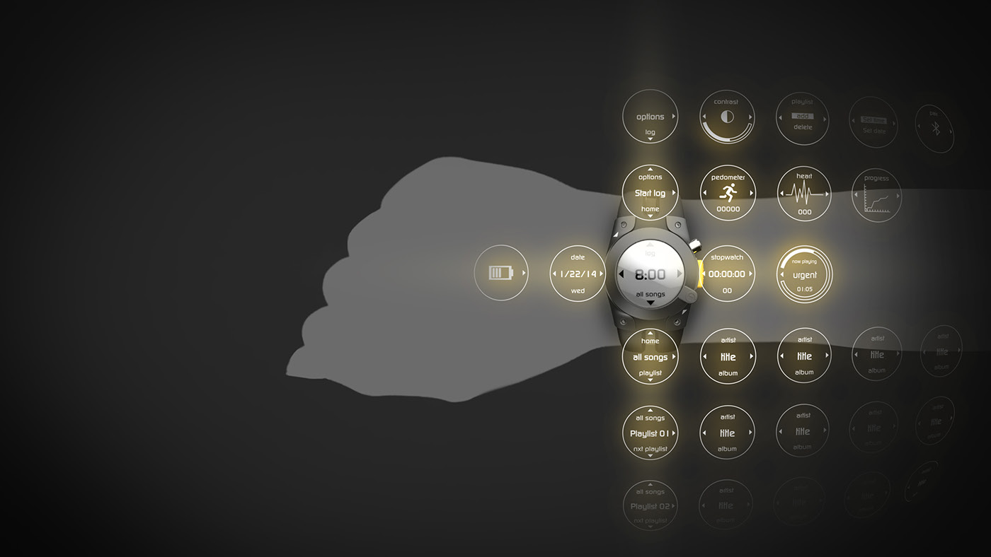 led，Bluetooth，bezel，motion，Wrist watch，