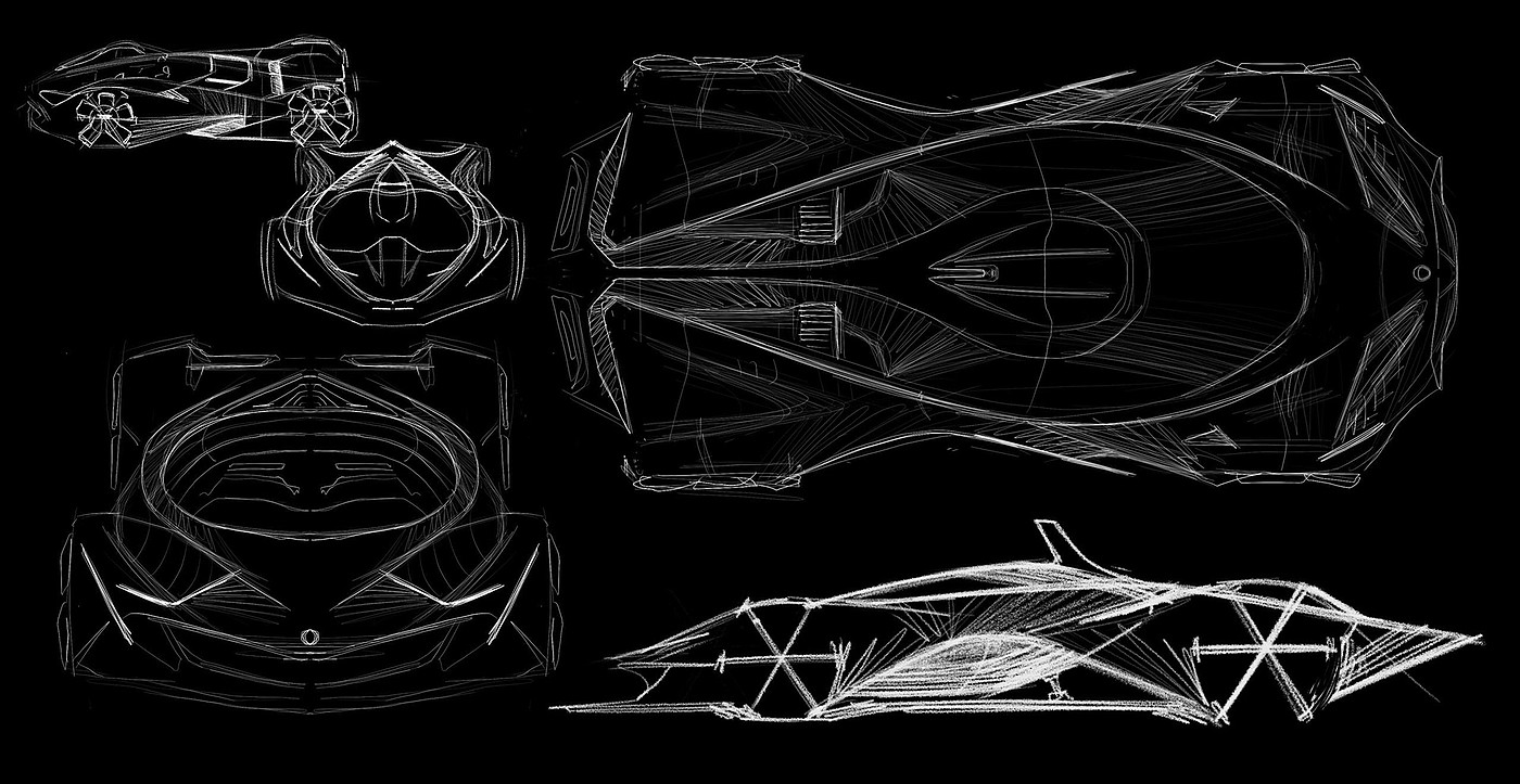 Vladislav Kulikov，Automobile design，lotus，conceptual design，Rail car，silver gray，