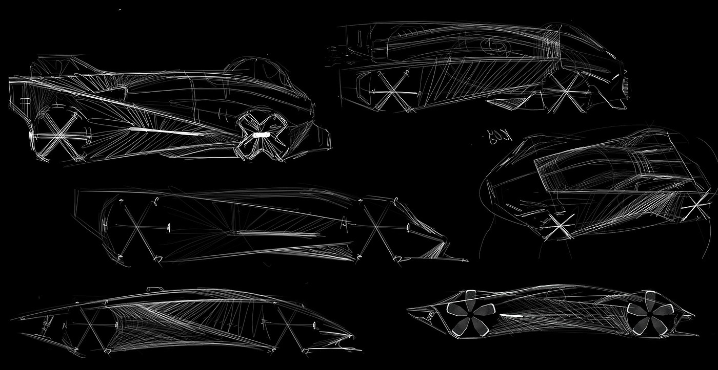 Vladislav Kulikov，Automobile design，lotus，conceptual design，Rail car，silver gray，