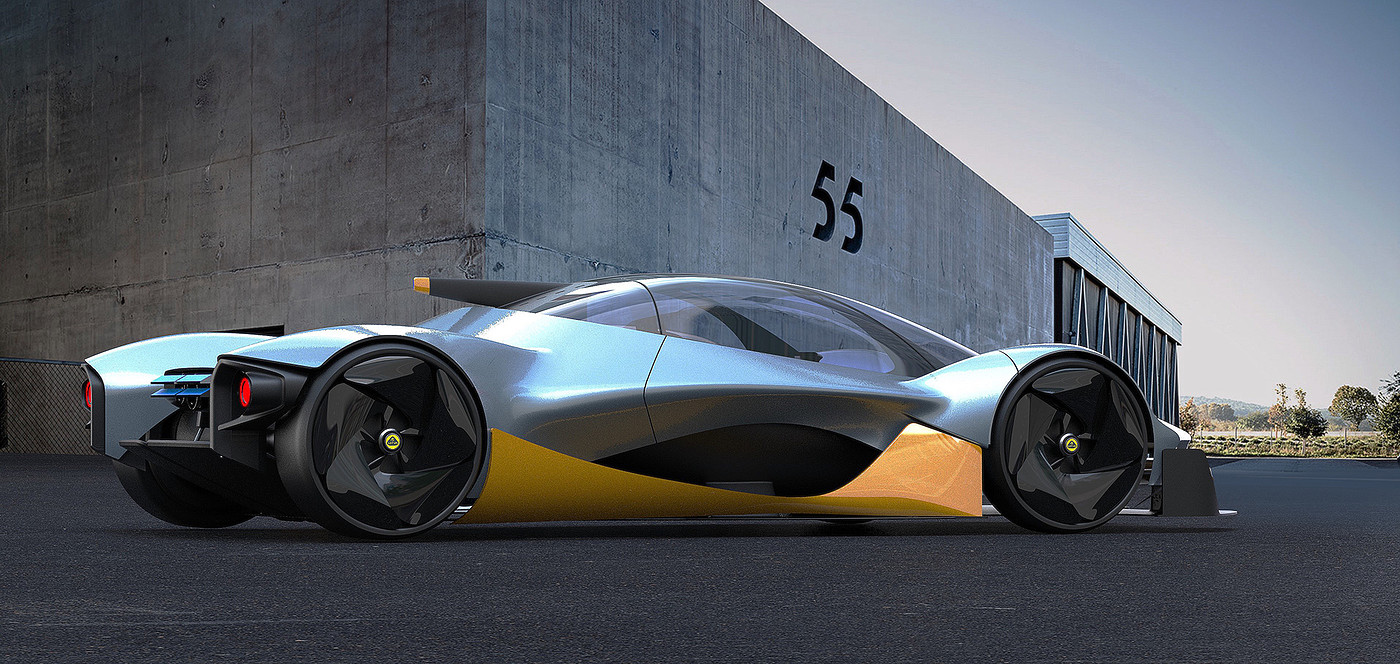 Vladislav Kulikov，Automobile design，lotus，conceptual design，Rail car，silver gray，