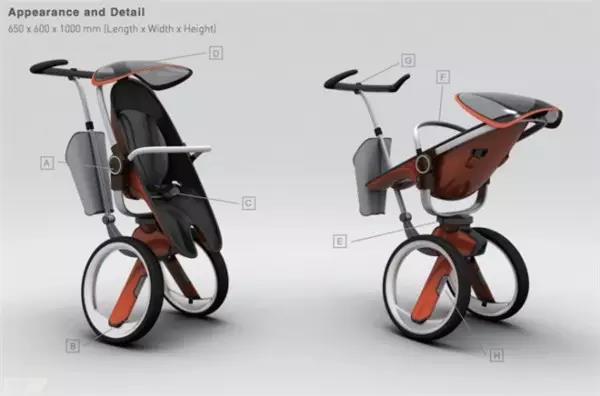 baby，wheelbarrow，product design，industrial design，