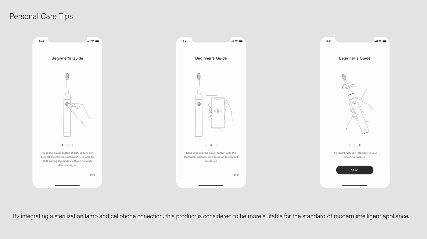 industrial design，product design，Toothbrush design，Intelligent appliance design，