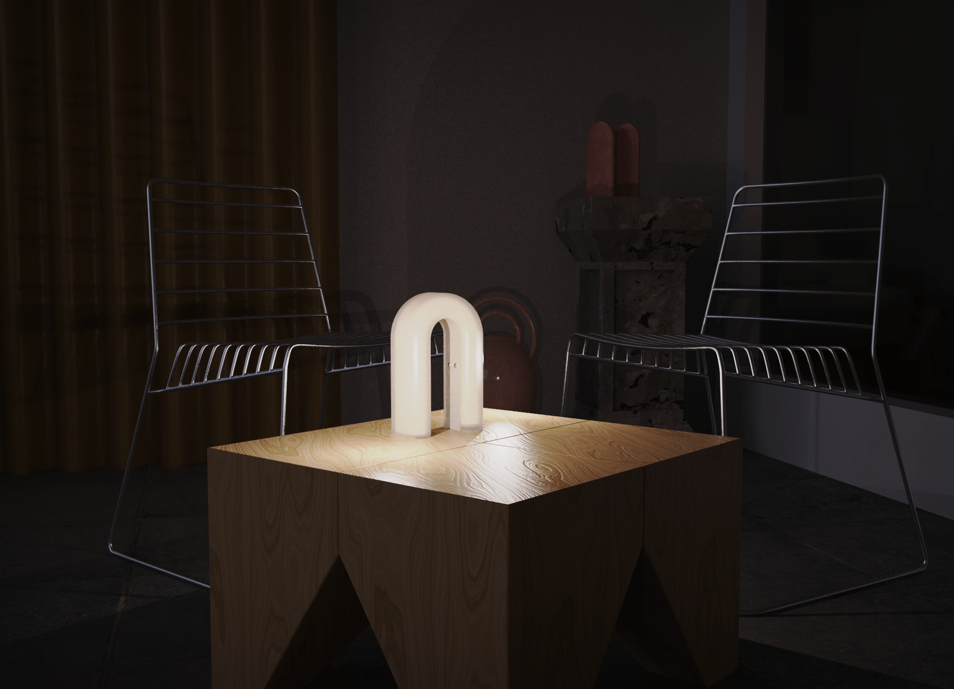 Aida García，KABU PORTABLE，lamps and lanterns，portable，Charging base，U-shape，