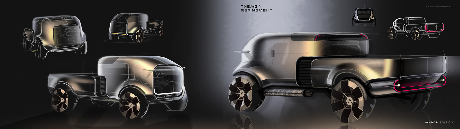 Sandor Happy，Stellantis Ark，Automobile design，three-dimensional model，black，deformation，