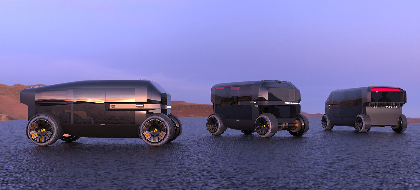 Sandor Happy，Stellantis Ark，Automobile design，three-dimensional model，black，deformation，