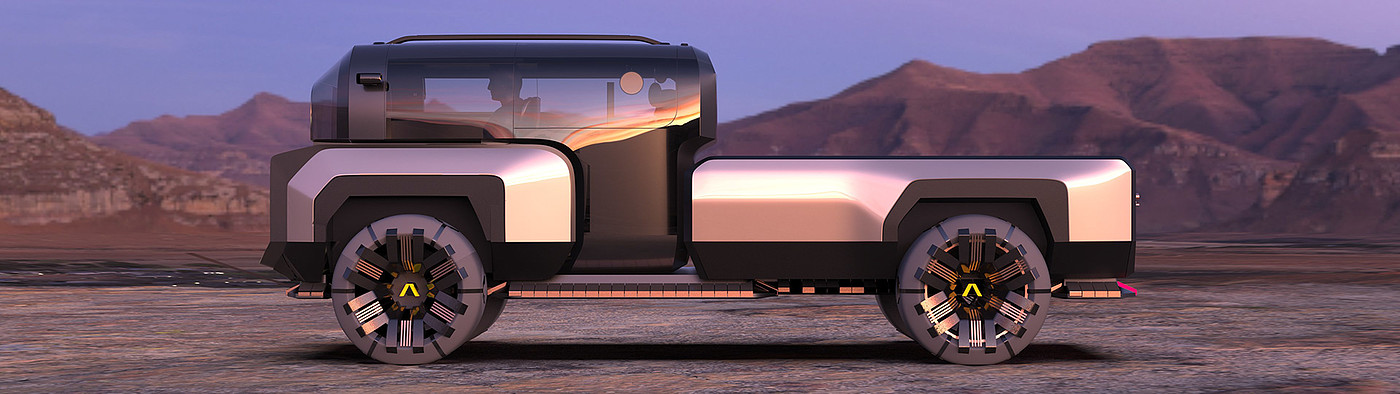Sandor Happy，Stellantis Ark，Automobile design，three-dimensional model，black，deformation，