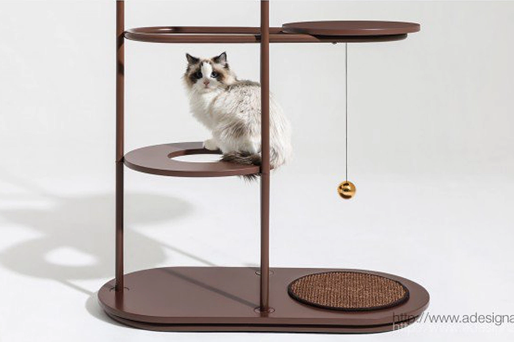 Cat climbing frame，Minimalism，wooden ，Hardwood design，brown，