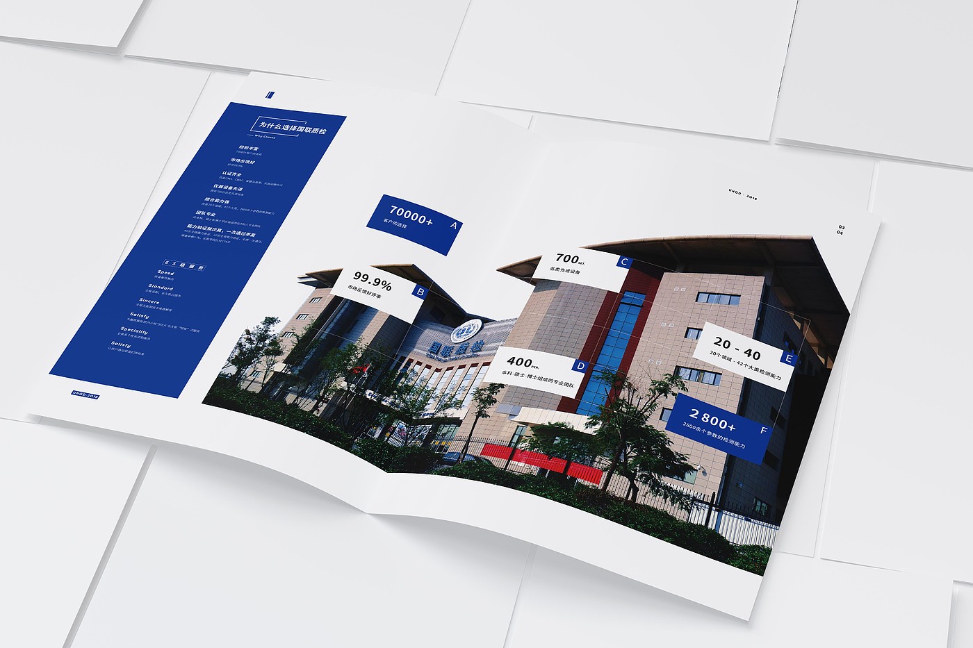 The brochure，picture album，corporate culture，testing，blue，