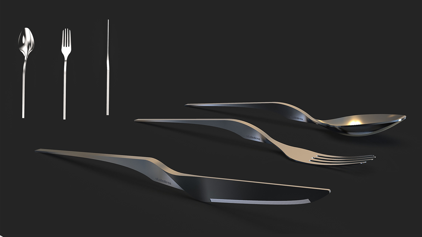 tableware，knife and fork，soup spoon，