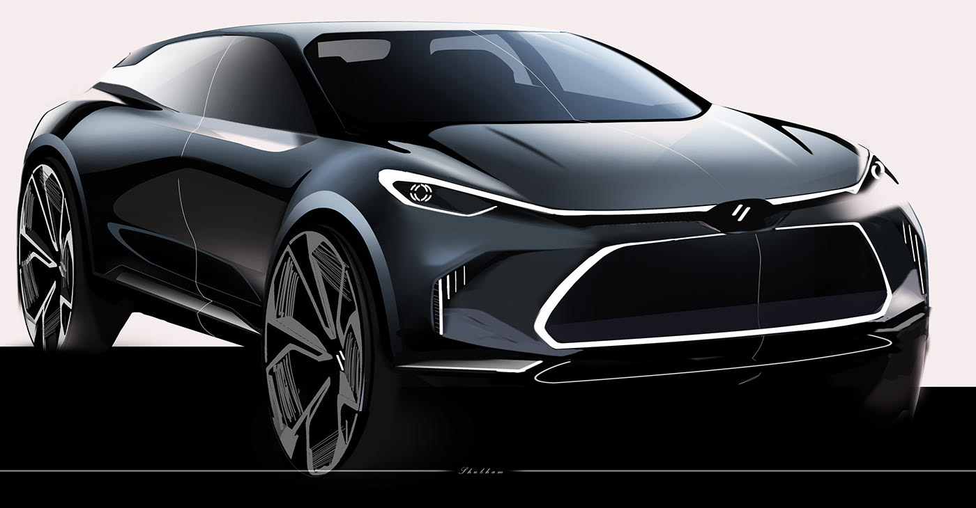 automobile，Sketch，manuscript，painting，