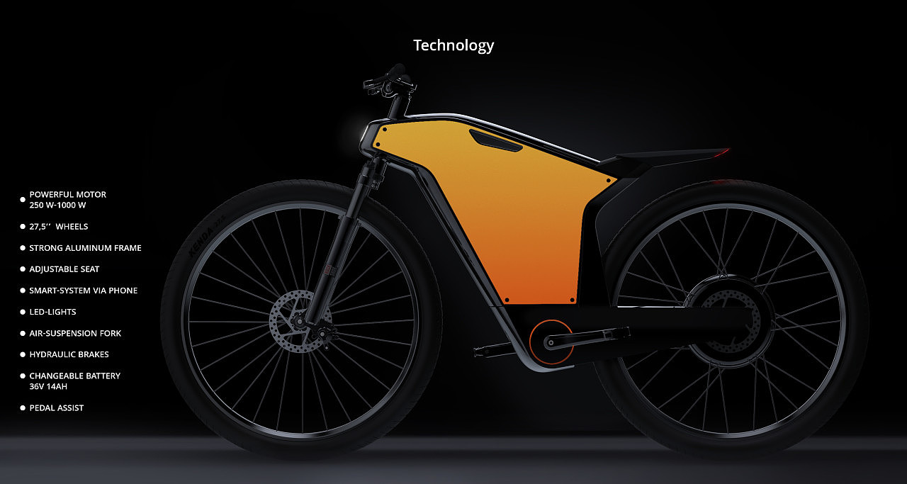 intelligence，Semi kinematic，Bicycle，conceptual design，Electric，