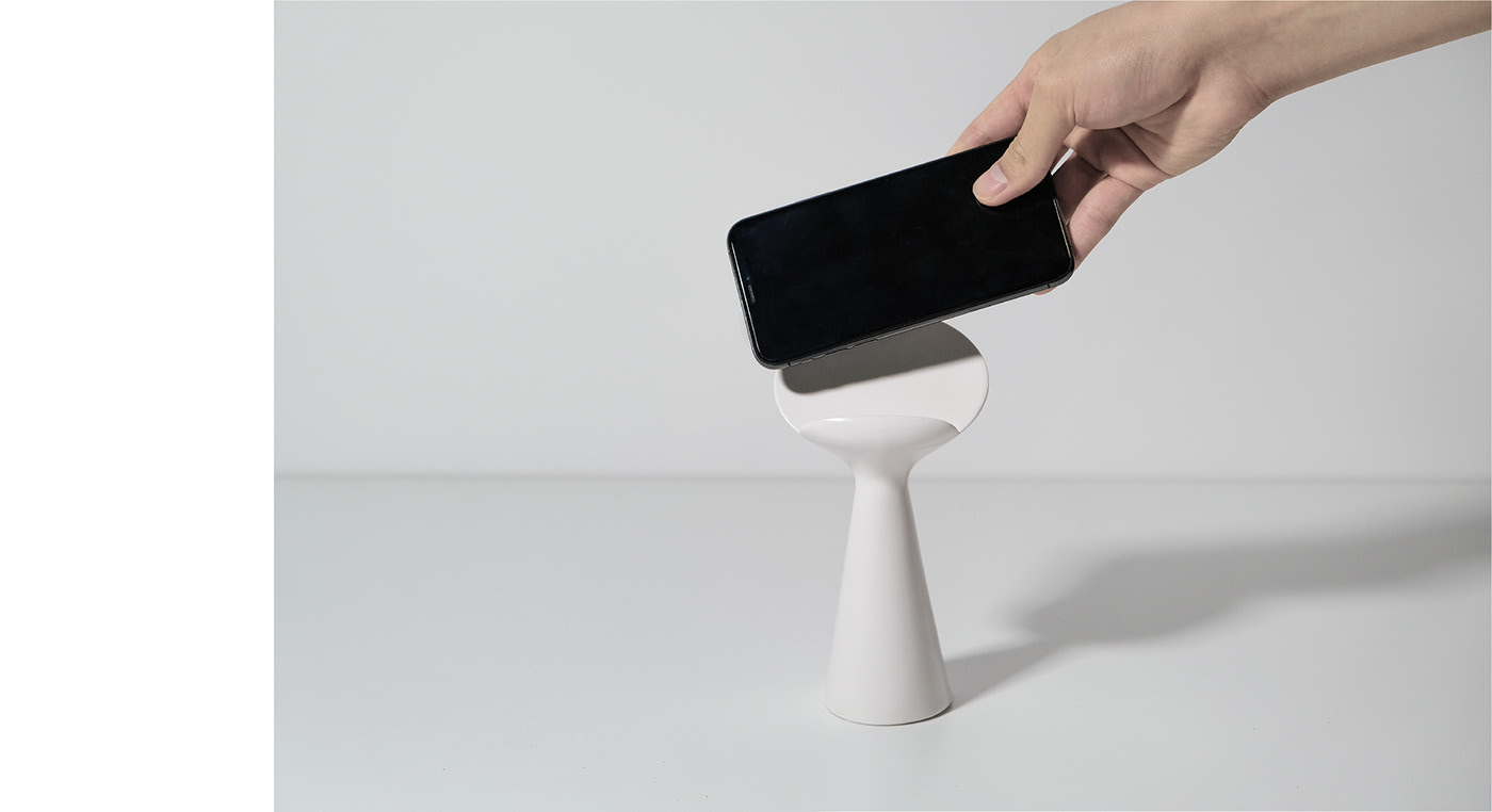 Mobile phone bracket，swan，Spoon，white，