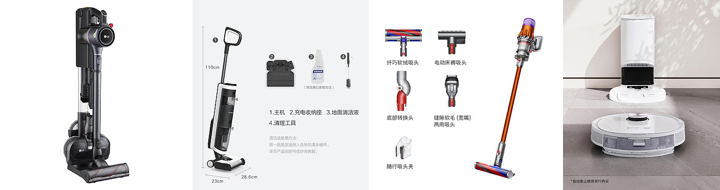 New product evaluation of LG a9k vacuum cleaner，Furniture designer almond vegetable head，
