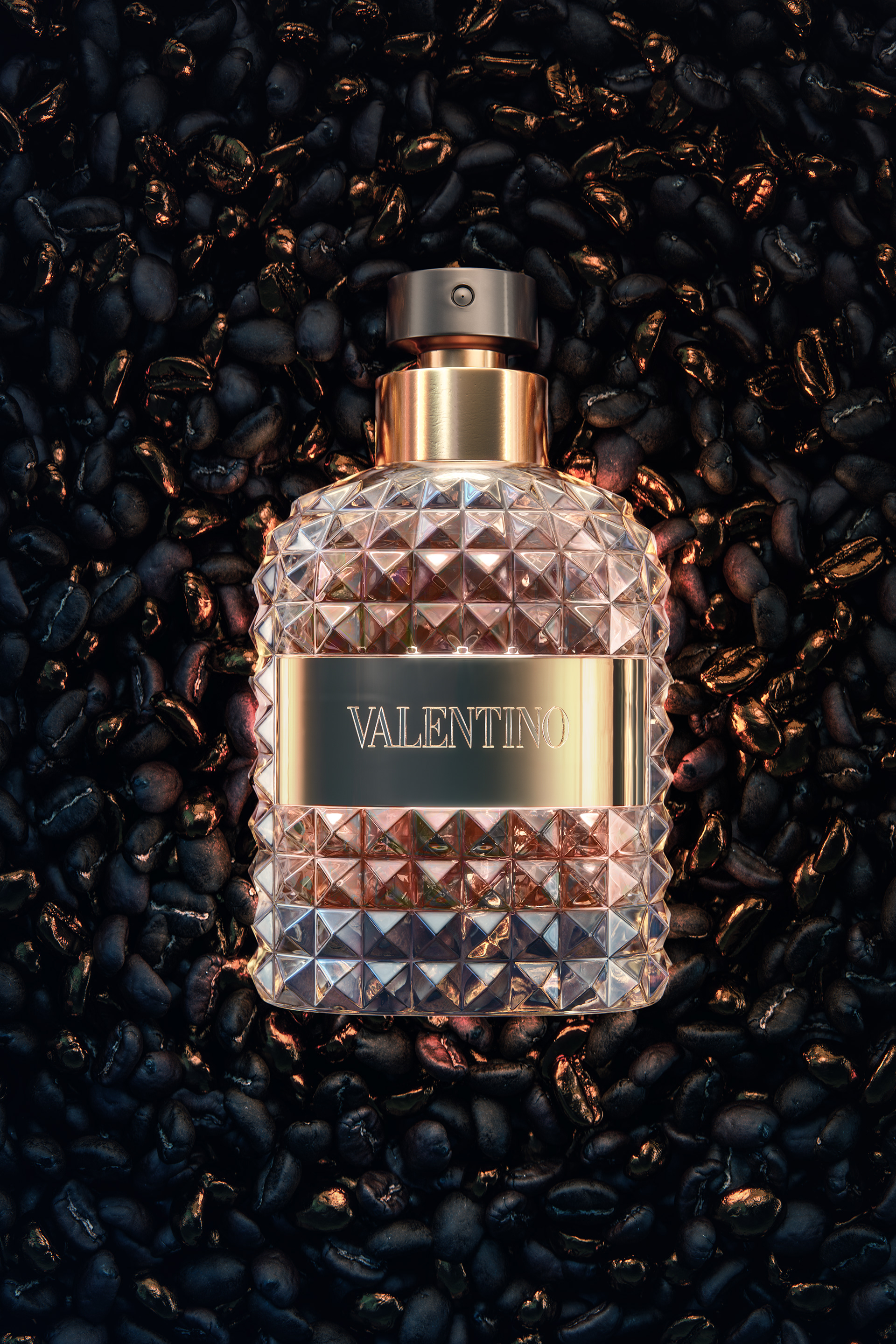 Valentino，cg，bottle，Model rendering，