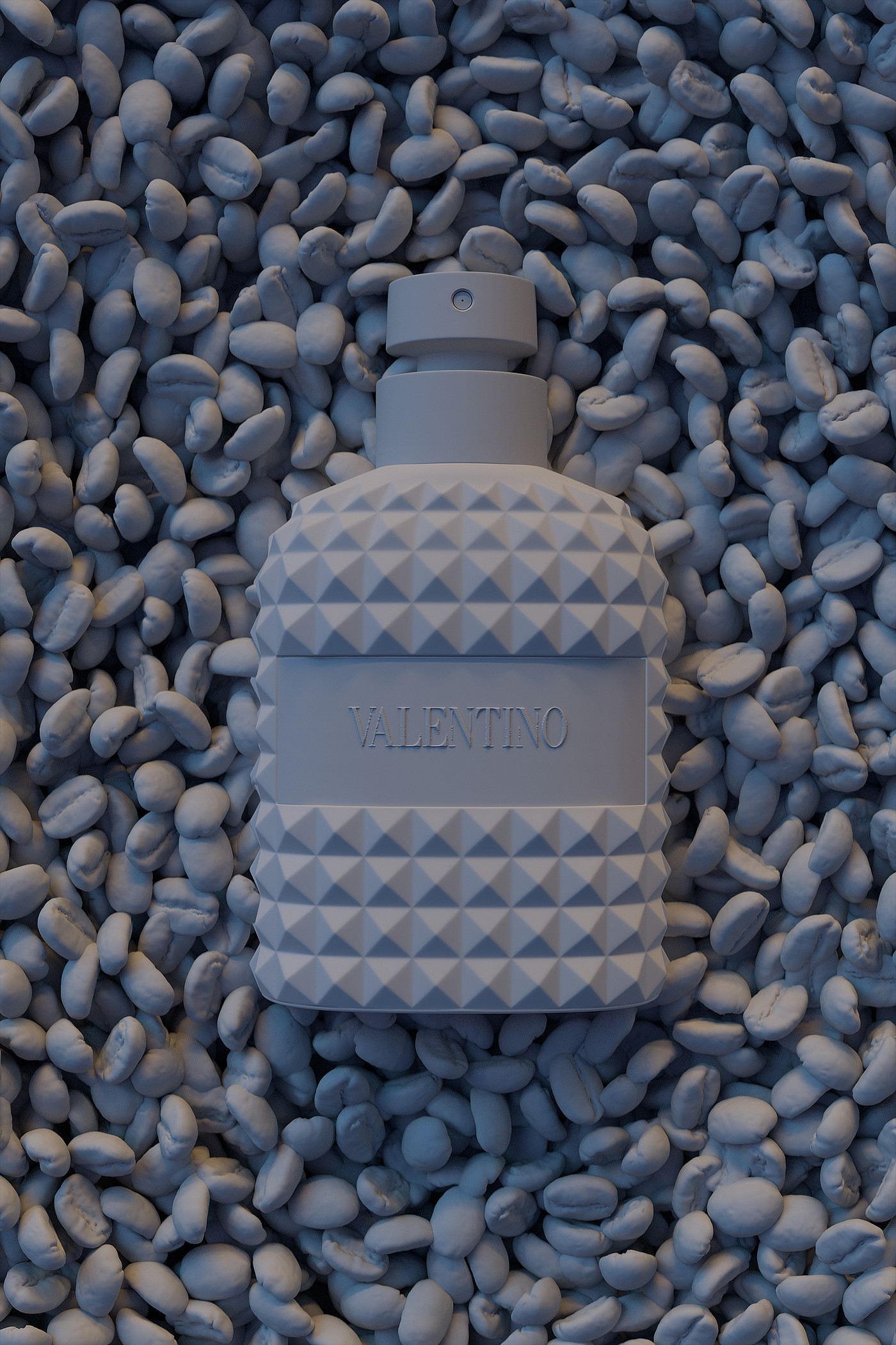 Valentino，cg，bottle，Model rendering，