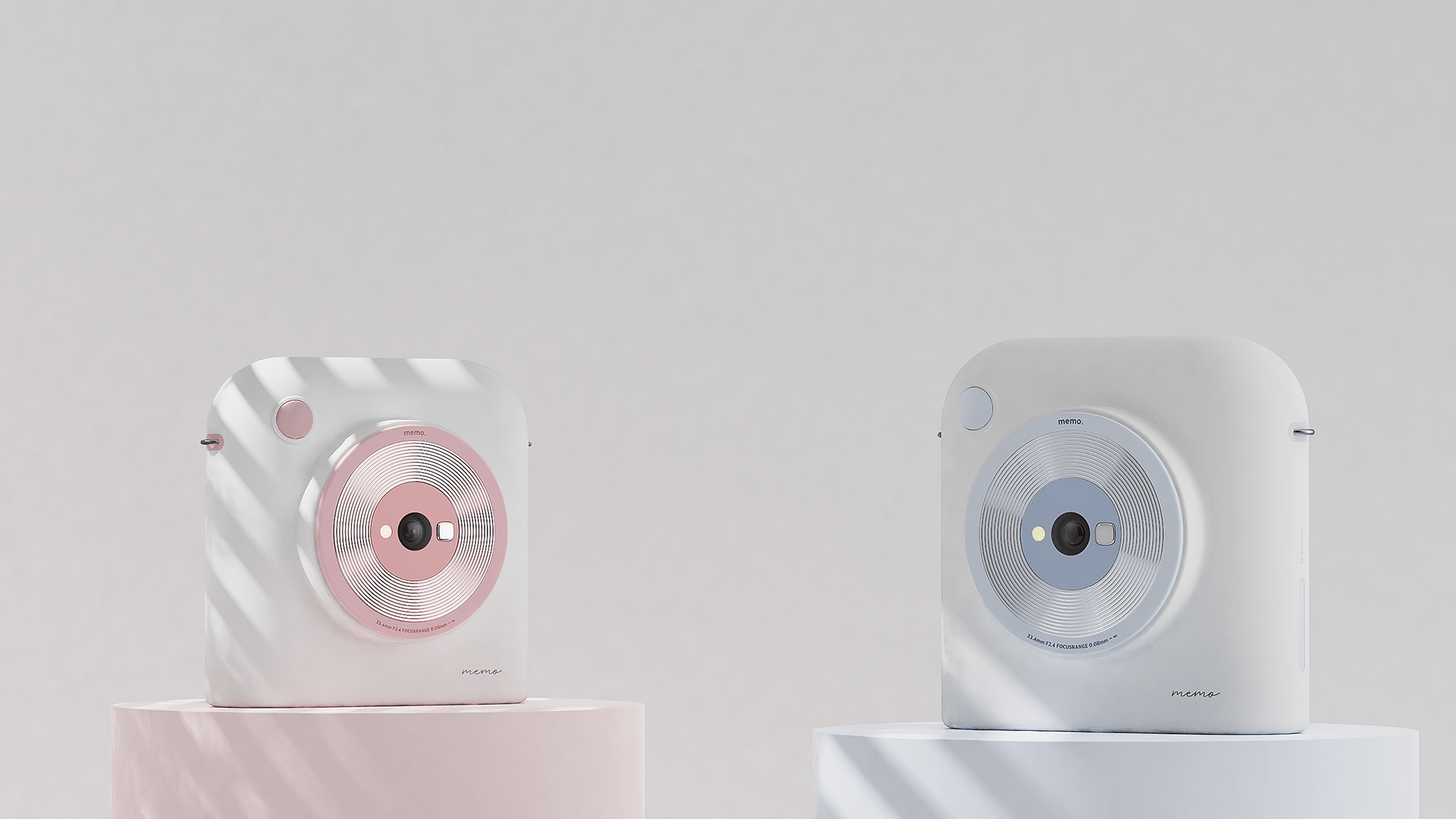 Instant film camera，Memo，Jaehong Park，white，camera，Portable，