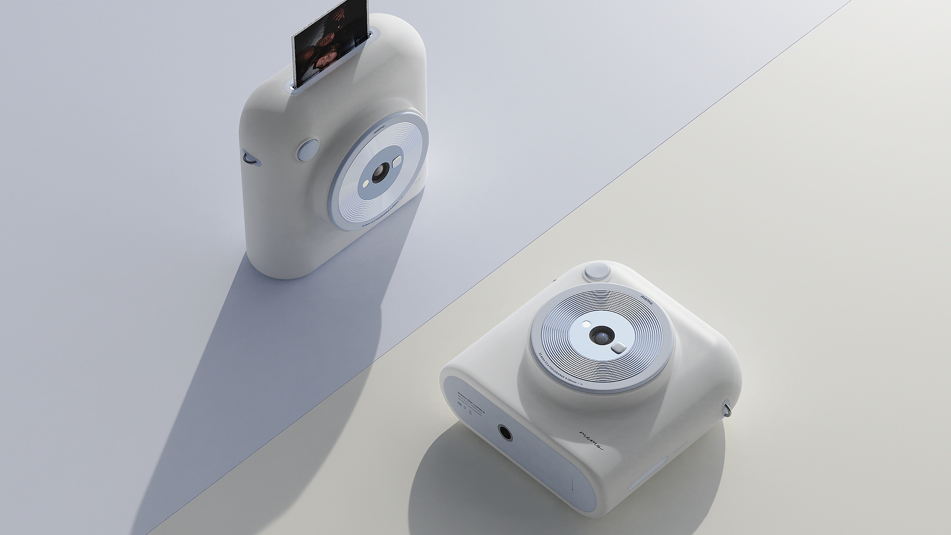 Instant film camera，Memo，Jaehong Park，white，camera，Portable，