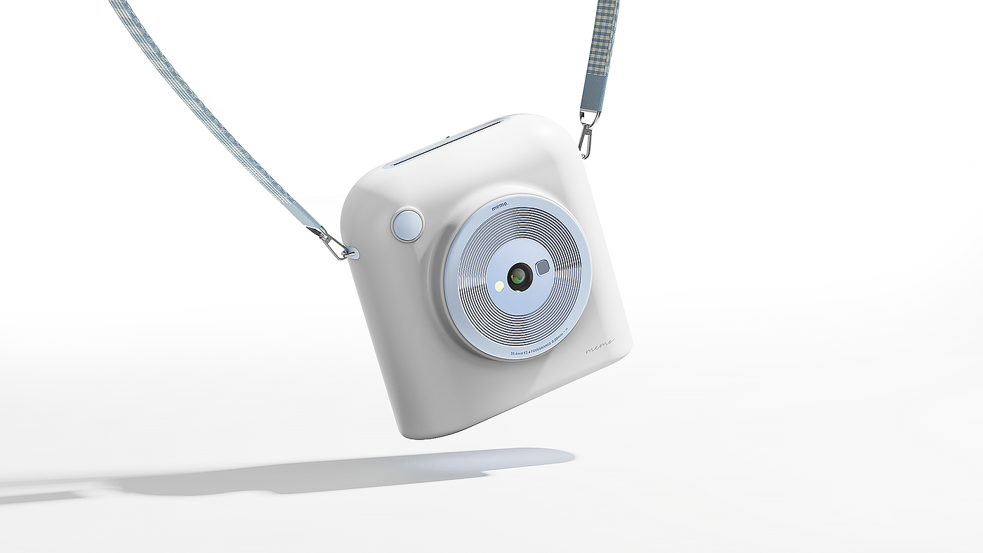 Instant film camera，Memo，Jaehong Park，white，camera，Portable，
