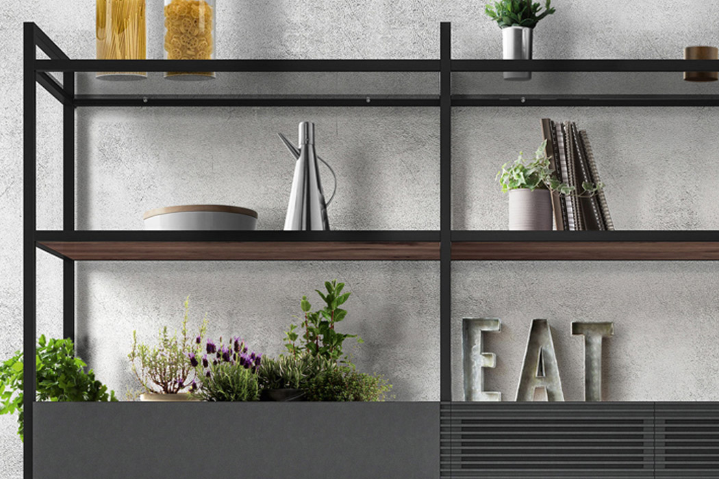 Open Suite，Smoke lampblack machine，kitchenware，Storage rack，black，