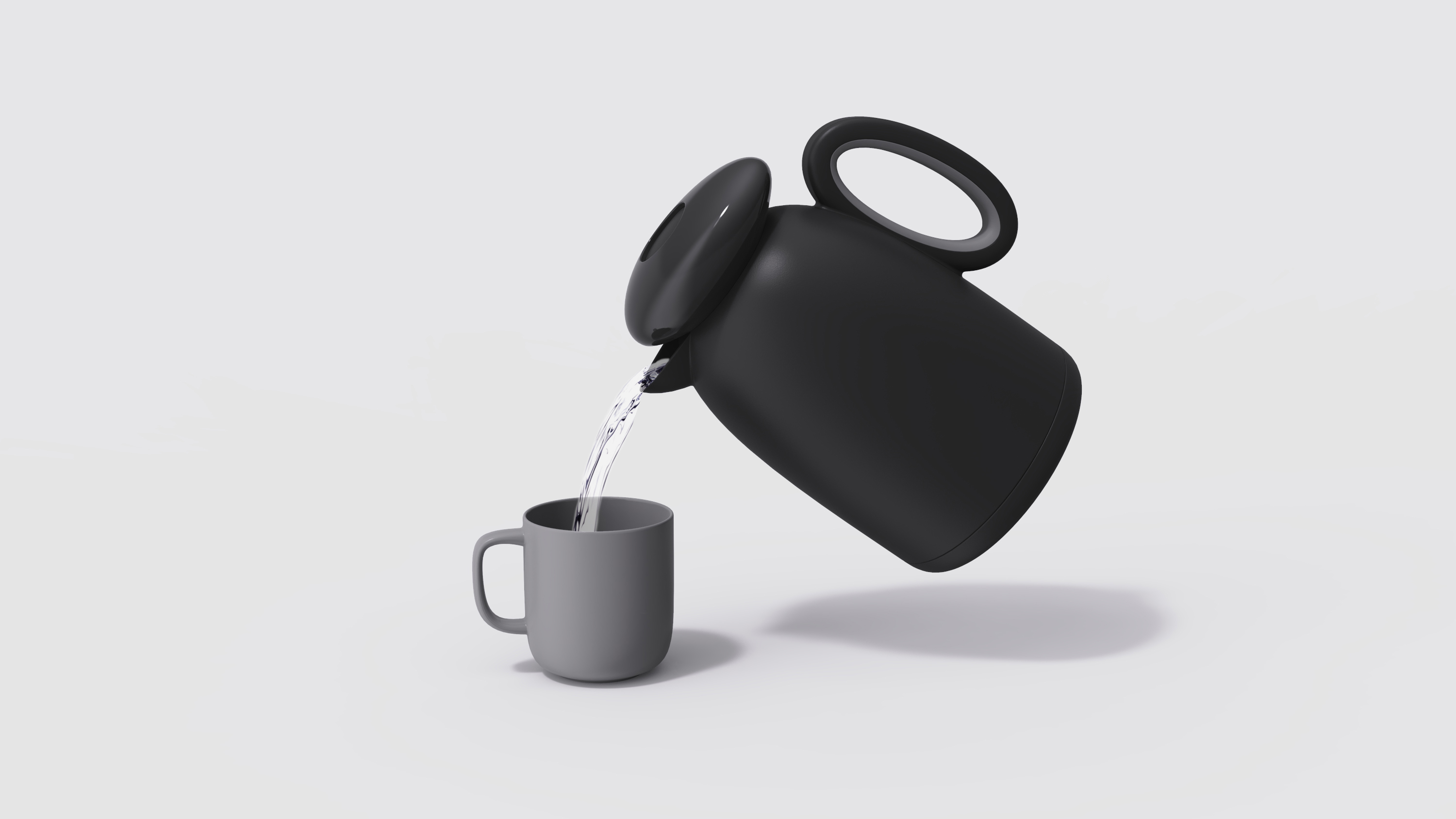 Cup and pot design，Thermal insulation kettle，Kettle design，original，