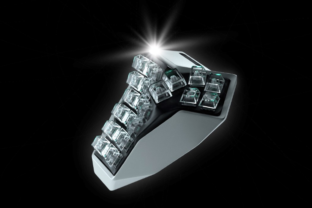 AM HATSU，Split keyboard，Machine metal body，white，Angry Miao，