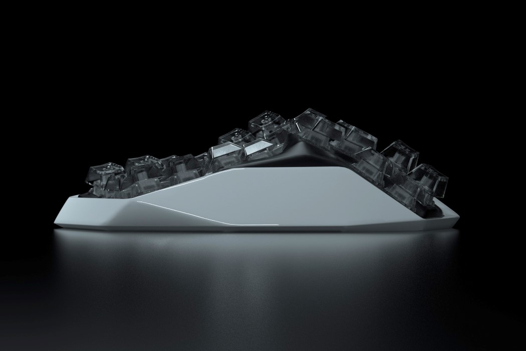 AM HATSU，Split keyboard，Machine metal body，white，Angry Miao，