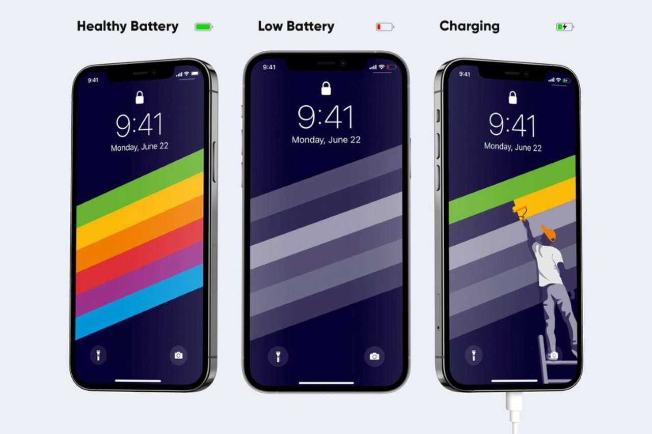 这些iphone壁纸会自动更改以反映您手机的电量 普象网
