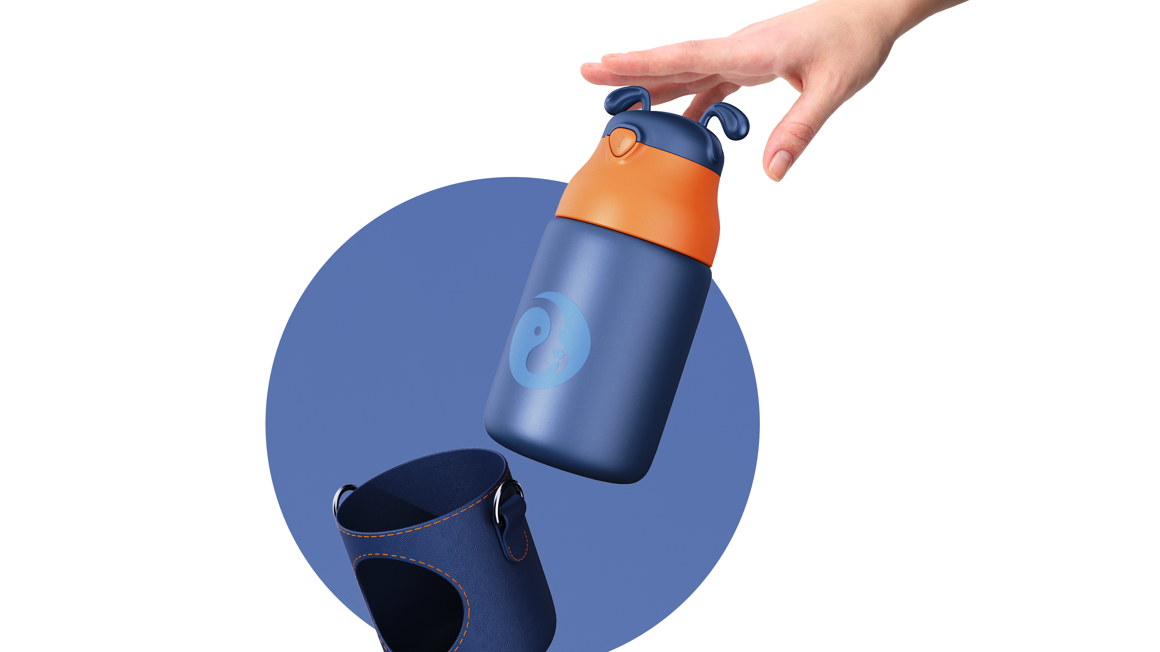 Children's water cup，Dog image cup，