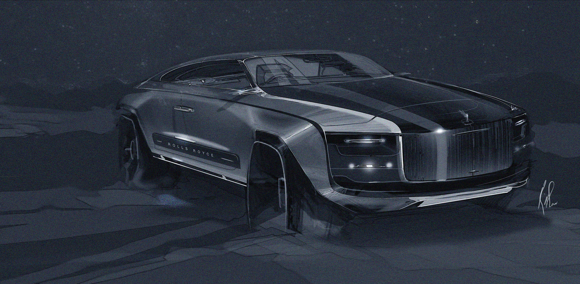 Rolls-Royce，Dongfeng Peugeot，automobile，draft，Render，