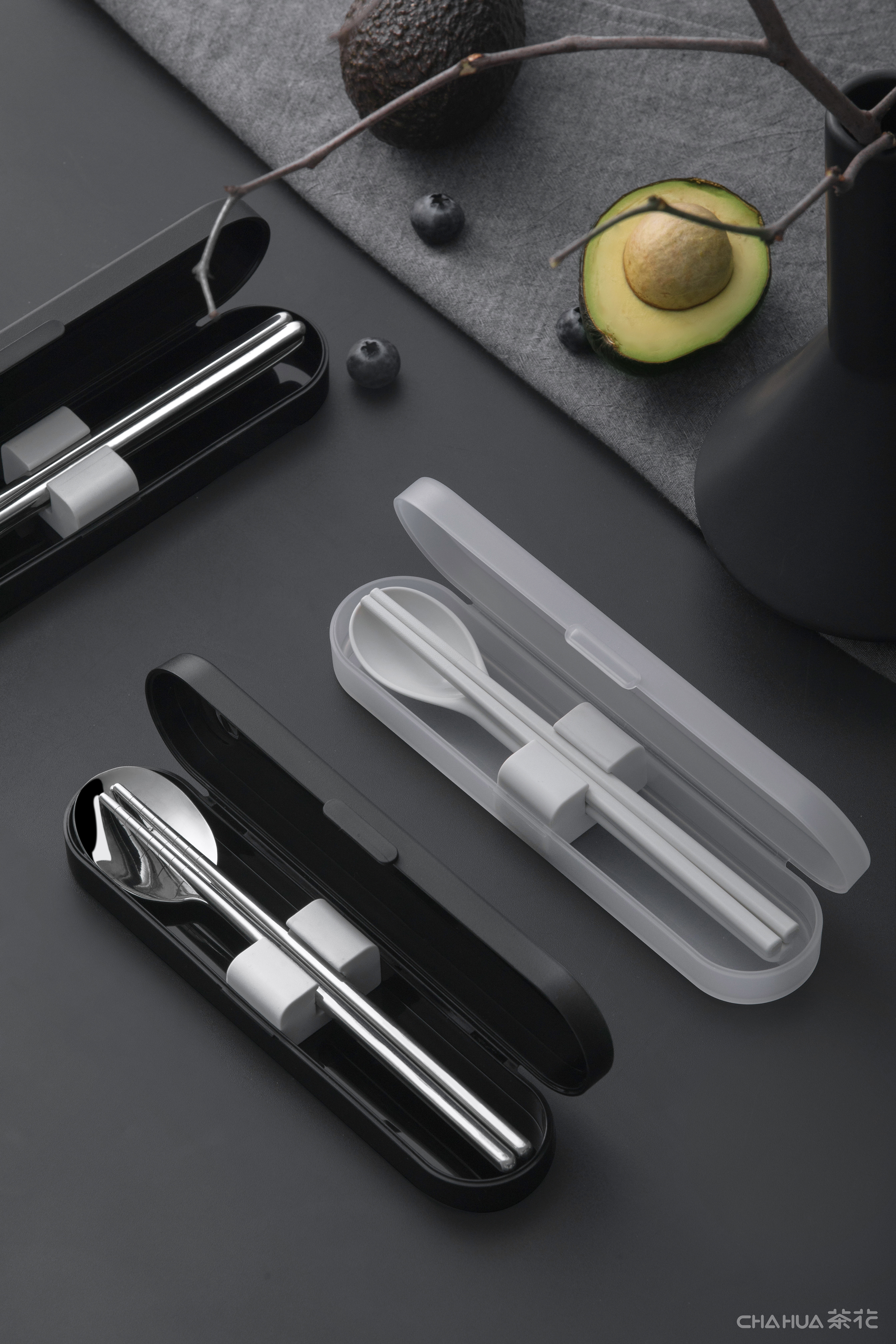 Camellia，Home Furnishing，Tableware box，Portable，Spoon，chopsticks，Antibacterial，Silver ion，