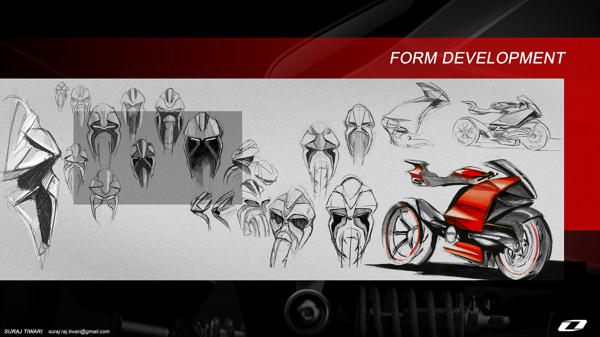 motorcycle，Electric，aerodynamics，cooling，ducats，