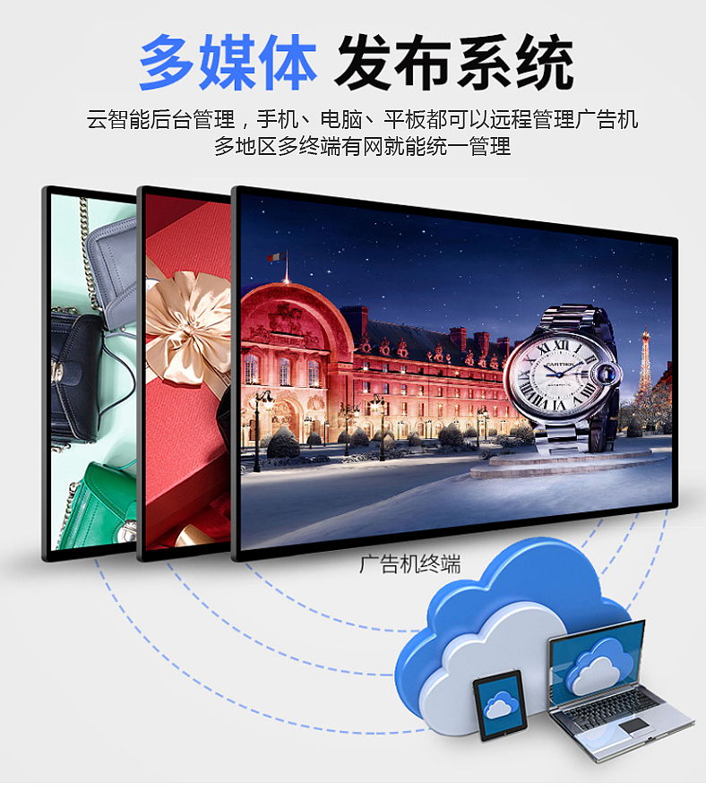 Wall mounted advertising machine，