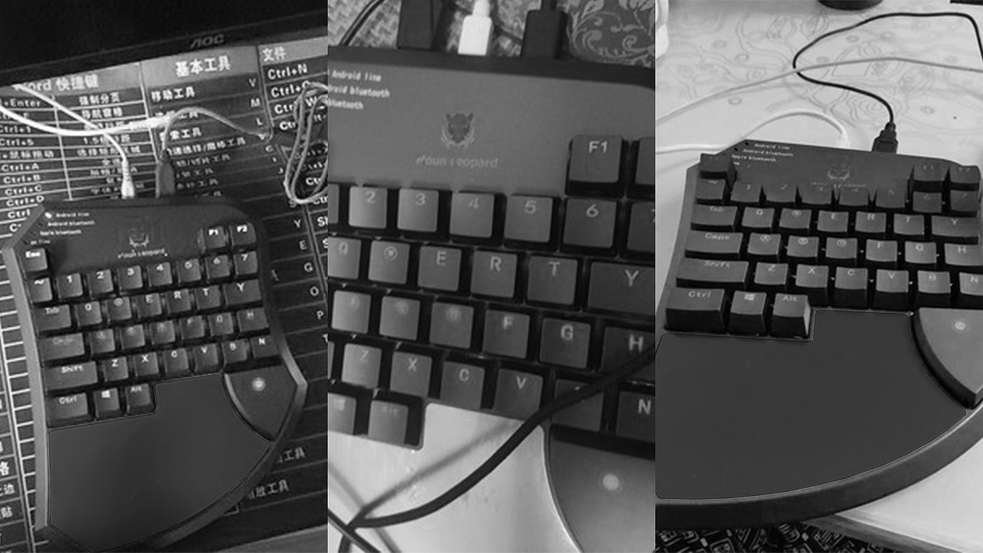 键盘，单手，智能，家居，简约，手游，渲染，