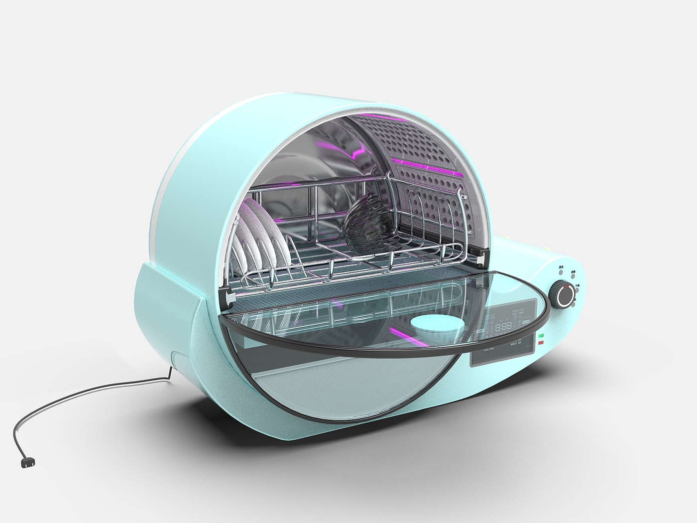 Dishwasher, modeling and rendering，