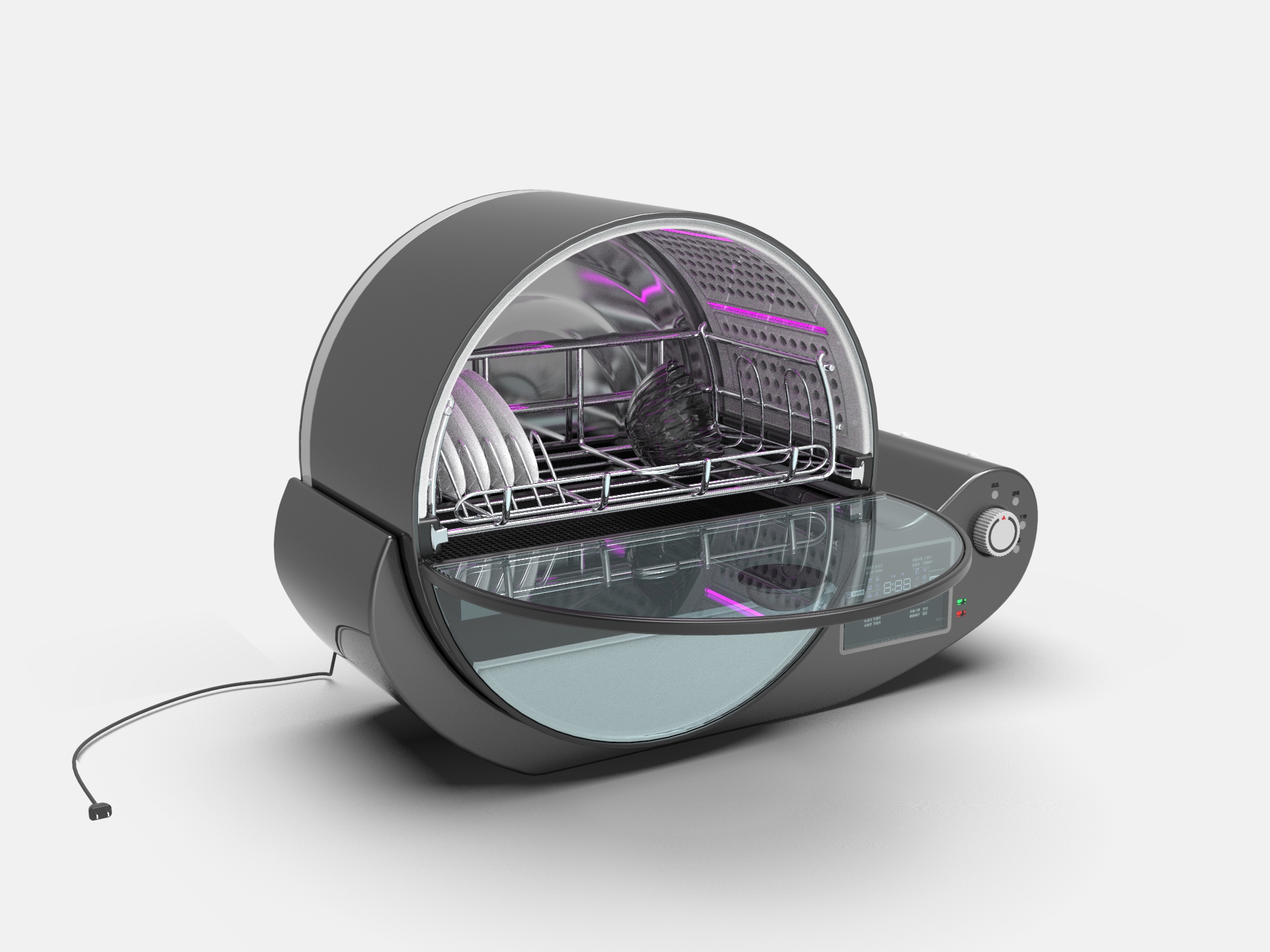 Dishwasher, modeling and rendering，