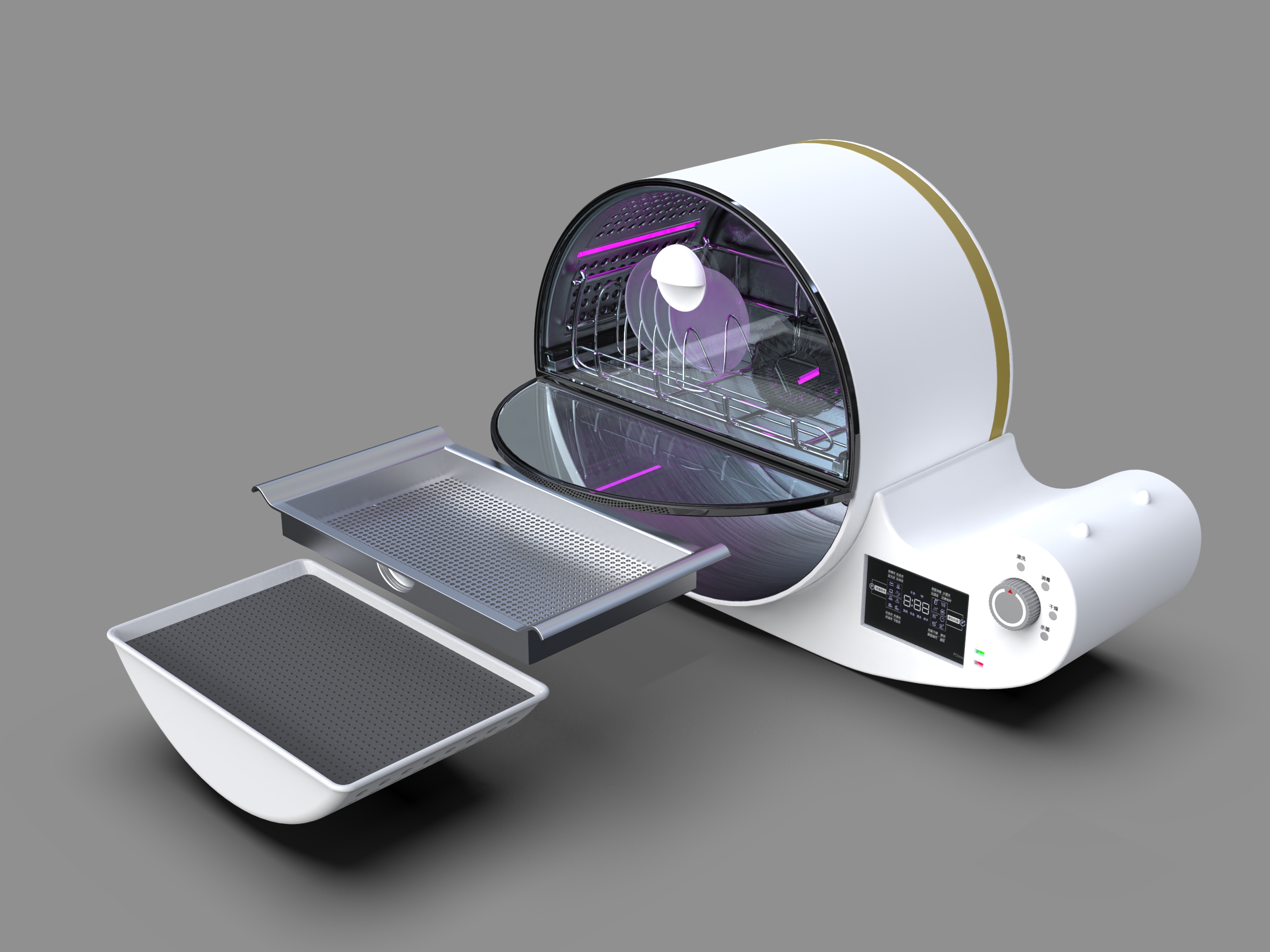 Dishwasher, modeling and rendering，