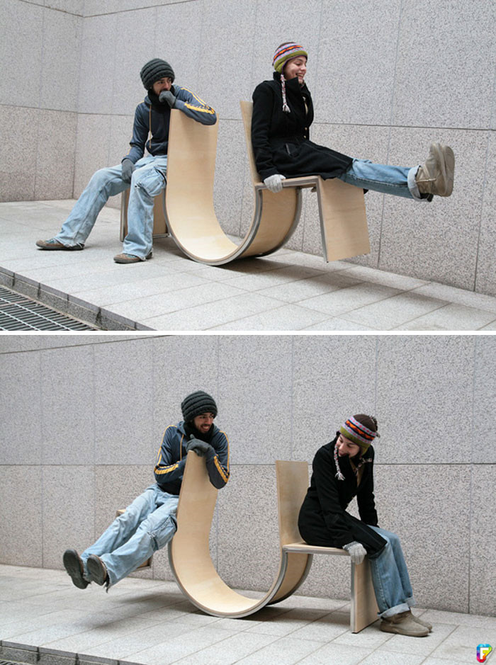 originality，bench，Human body curve，street，